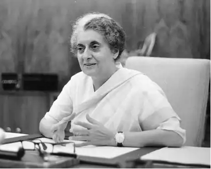 Prime minister Indira Gandhi ; Source: Getty images